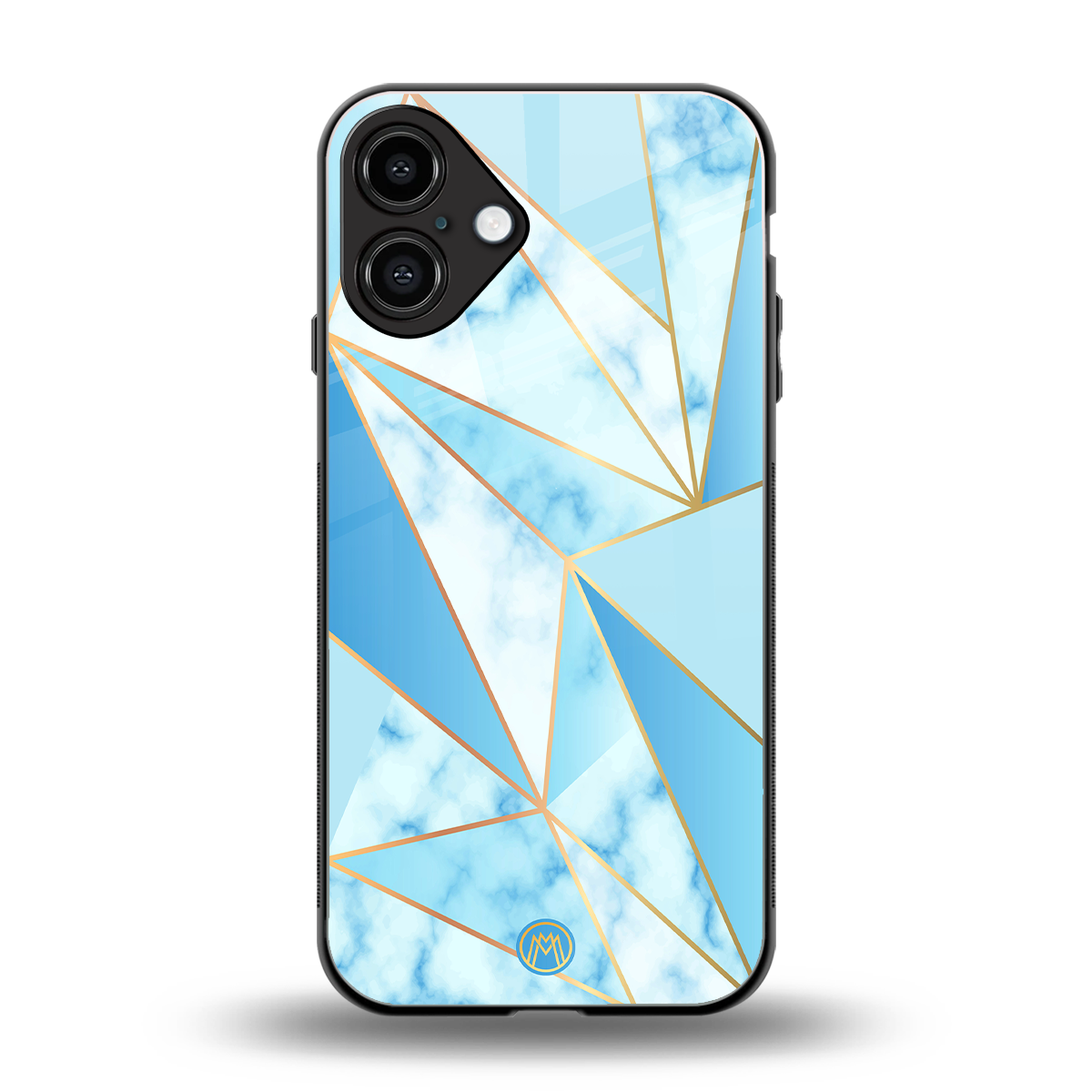 french marble back phone cover | glass case for iphone 16 plus