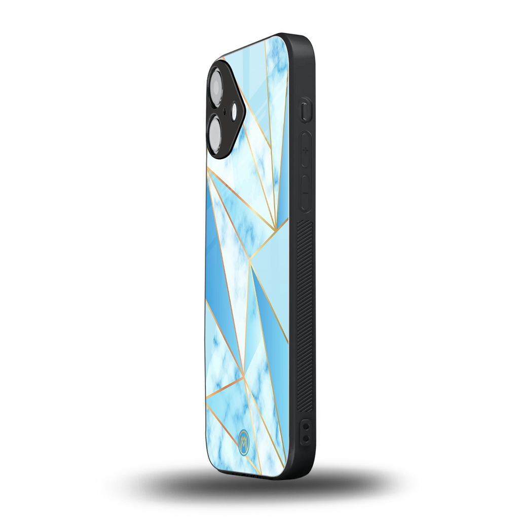 french marble back phone cover | glass case for iphone 16 plus