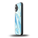 french marble back phone cover | glass case for iphone 16 plus