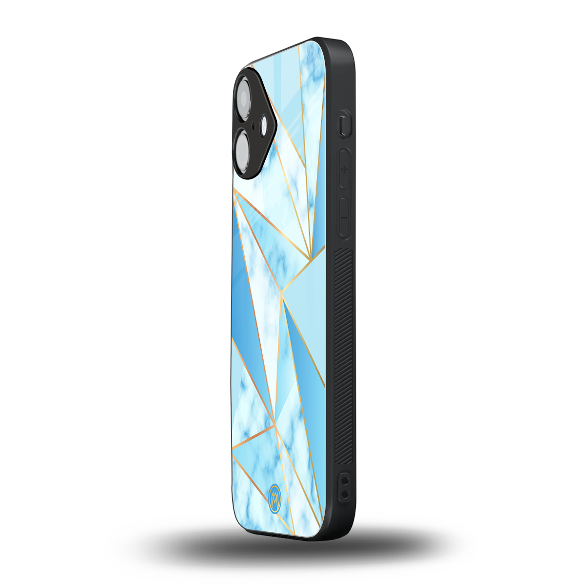 french marble back phone cover | glass case for iphone 16 plus