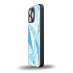 french marble back phone cover | glass case for iphone 16 pro max