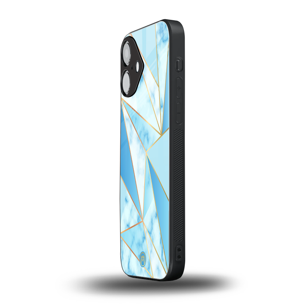french marble back phone cover | glass case for iphone 16
