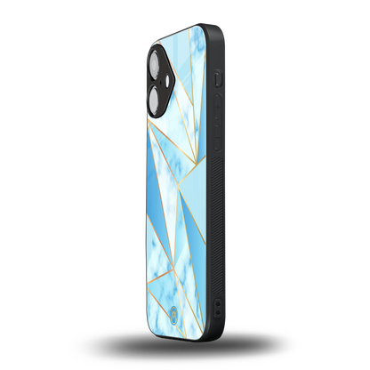french marble back phone cover | glass case for iphone 16