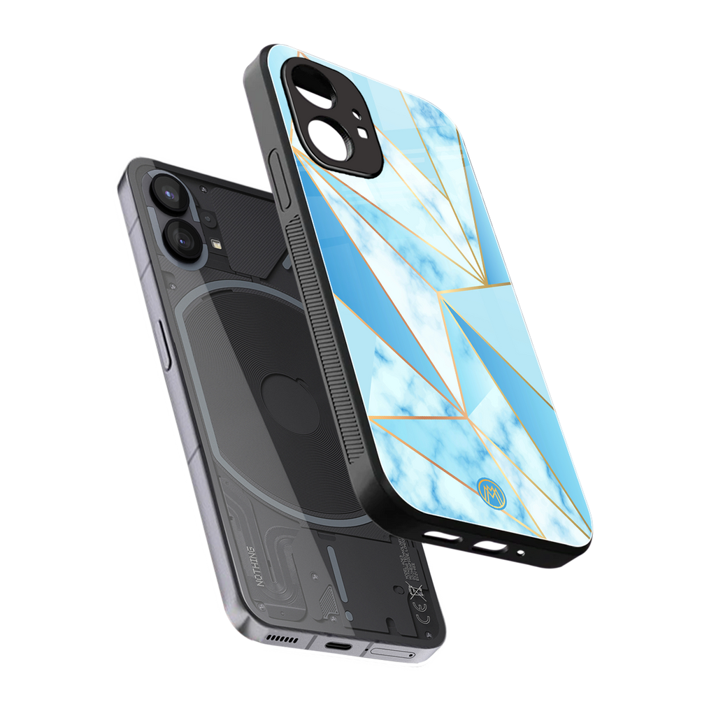 french marble back phone cover | glass case for nothing phone 1