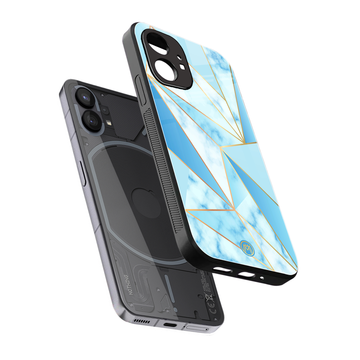 french marble back phone cover | glass case for nothing phone 1
