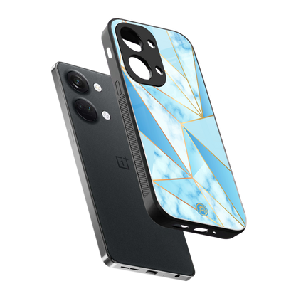 french marble back phone cover | glass case for oneplus nord 3