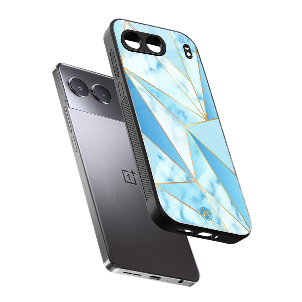 french marble back phone cover | glass case for oneplus nord 4