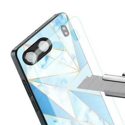 french marble back phone cover | glass case for oneplus nord 4