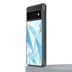 french marble back phone cover | glass case for google pixel 6 pro