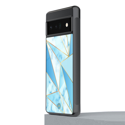 french marble back phone cover | glass case for google pixel 6 pro