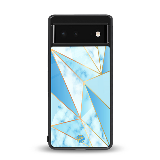 french marble back phone cover | glass case for Google Pixel 6A