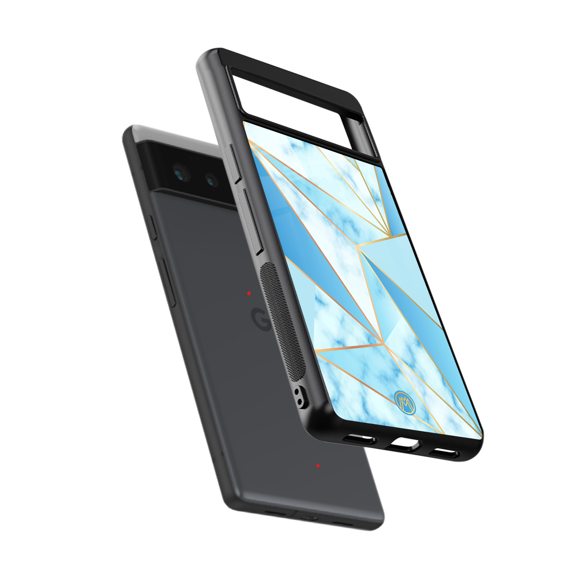 french marble back phone cover | glass case for google pixel 6
