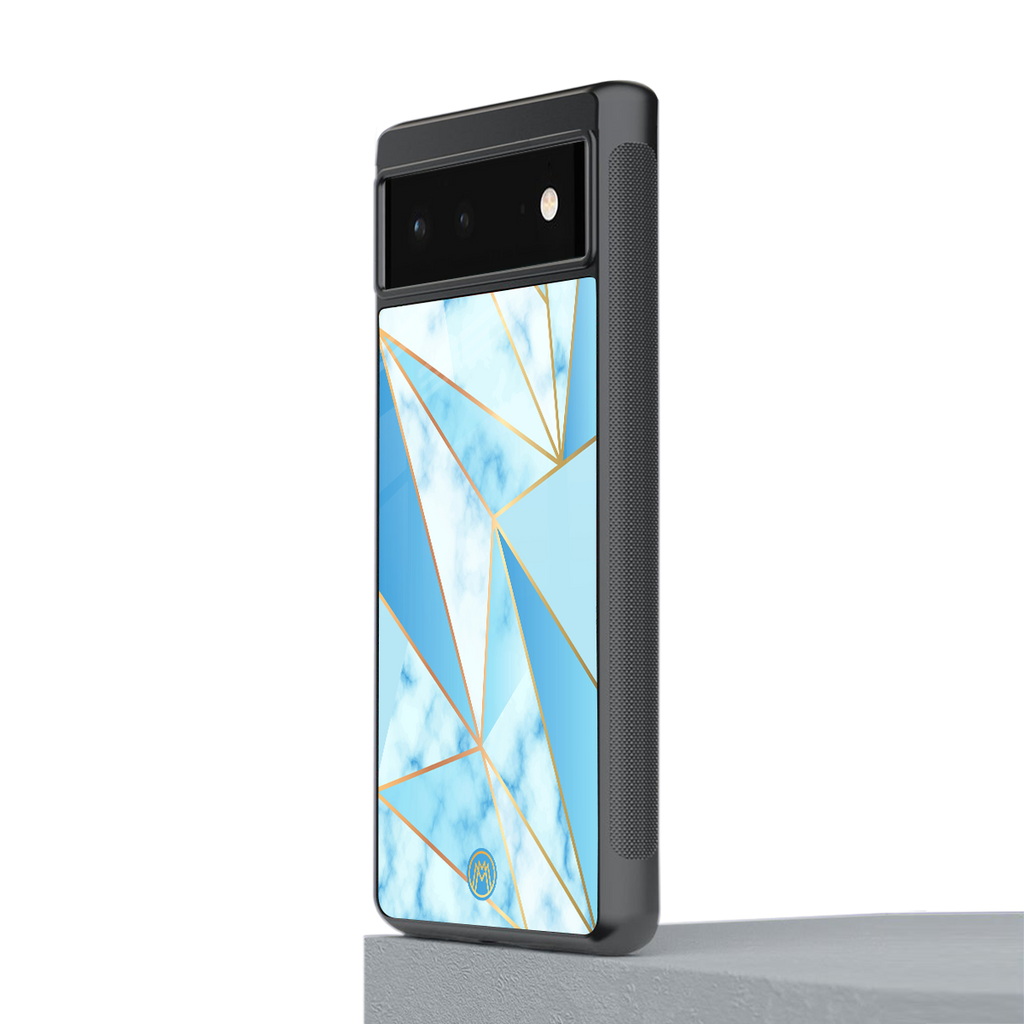 french marble back phone cover | glass case for Google Pixel 6A