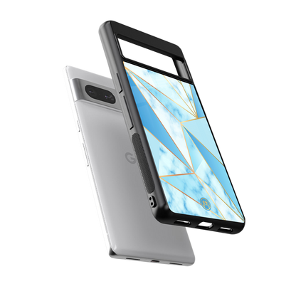 french marble back phone cover | glass case for Google Pixel 7A