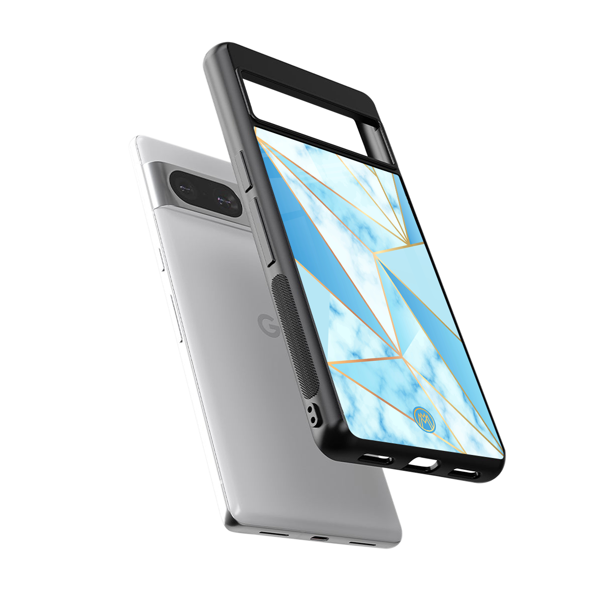 french marble back phone cover | glass case for Google Pixel 8