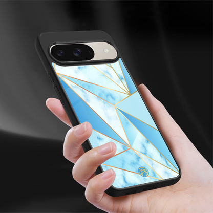 french marble back phone cover | glass case for google pixel 9