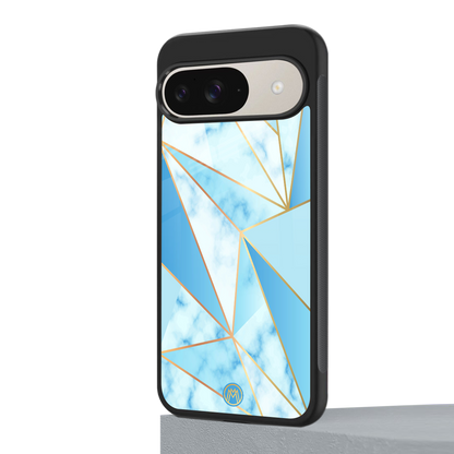 french marble back phone cover | glass case for google pixel 9