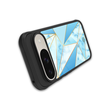 french marble back phone cover | glass case for google pixel 9