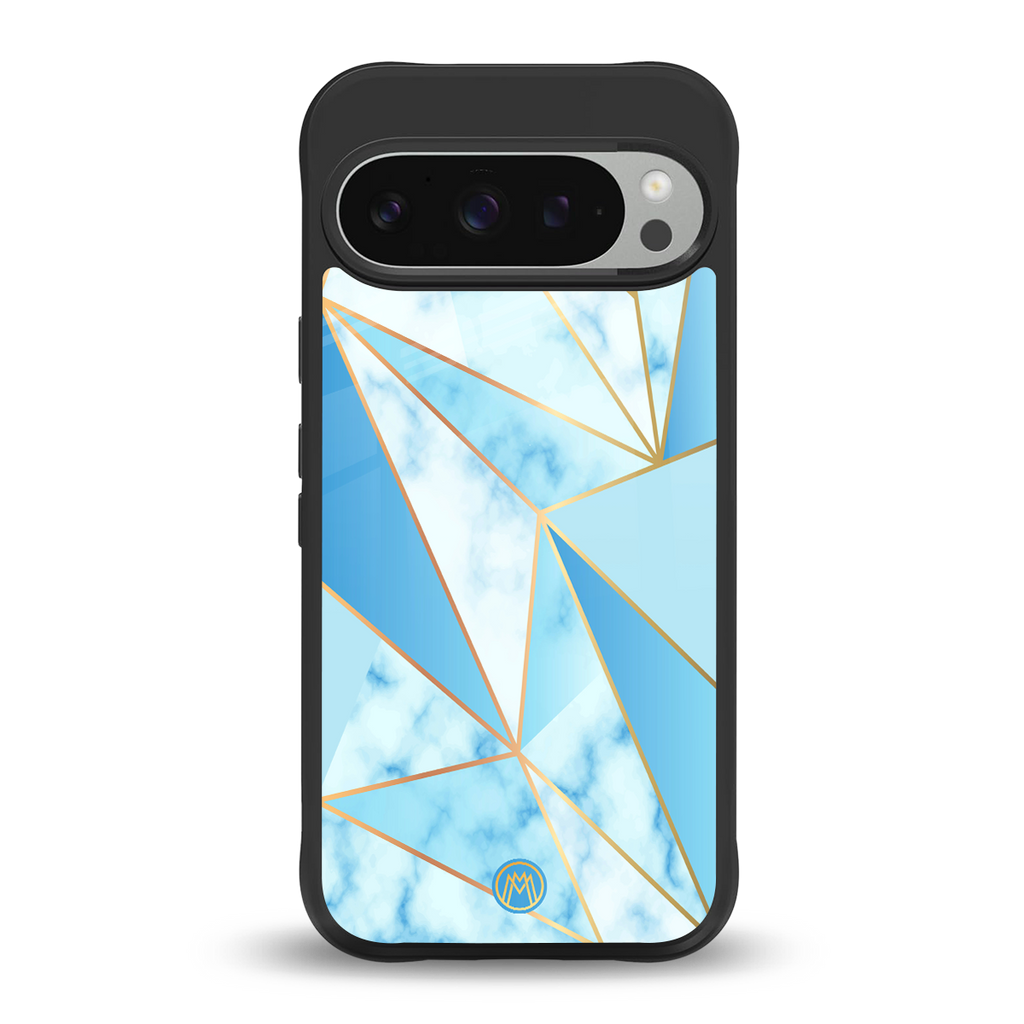french marble back phone cover | glass case for google pixel 9 pro