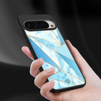 french marble back phone cover | glass case for google pixel 9 pro