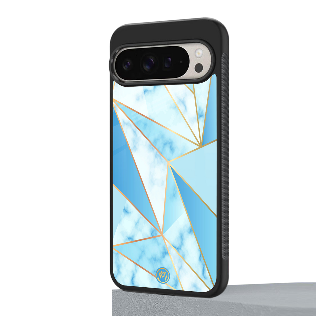 french marble back phone cover | glass case for google pixel 9 pro