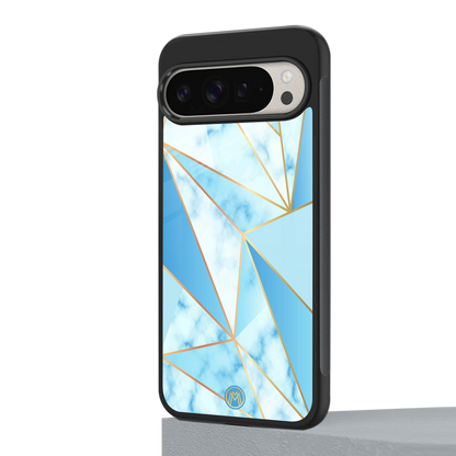 french marble back phone cover | glass case for google pixel 9 pro xl