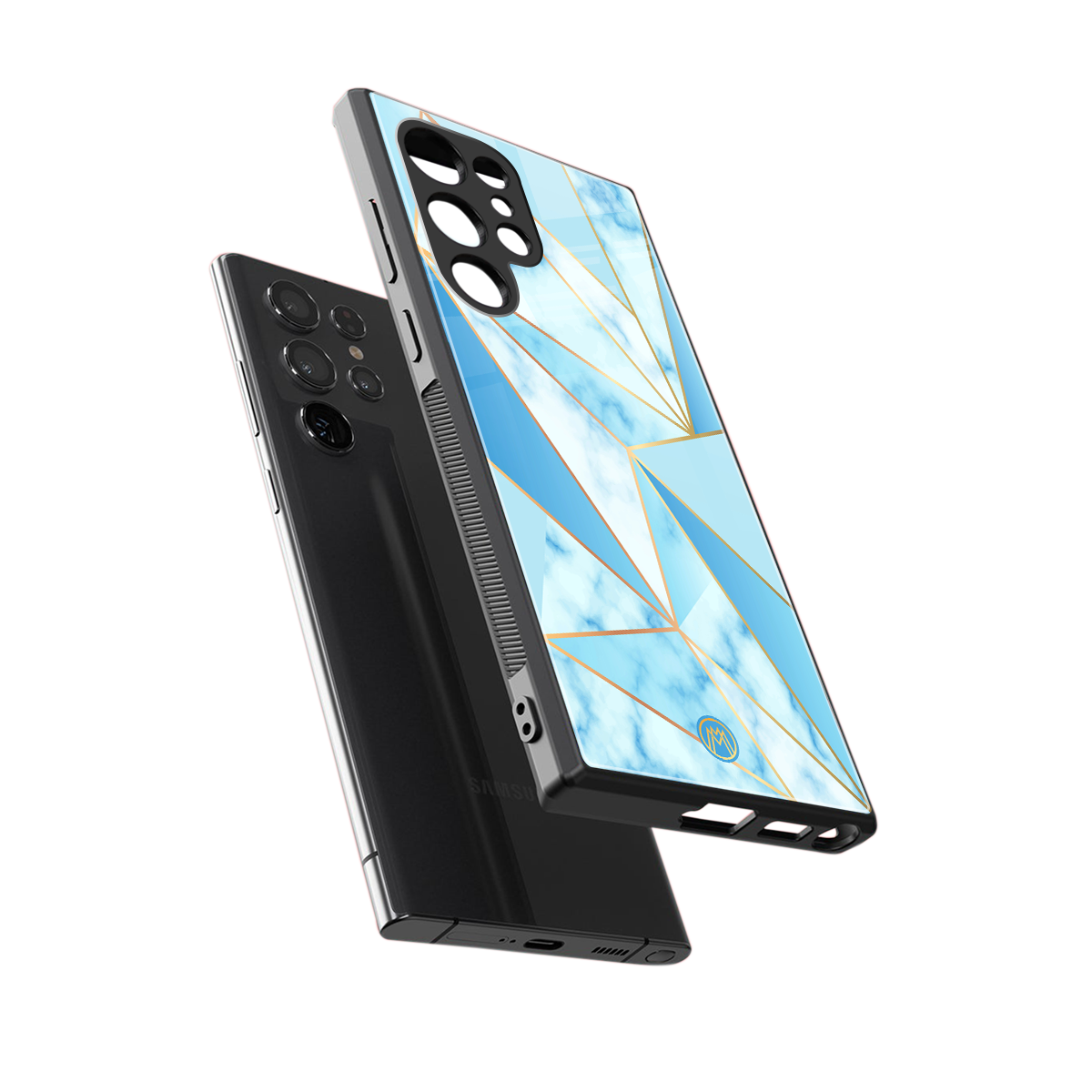 french marble back phone cover | glass case for samsung galaxy s23 ultra