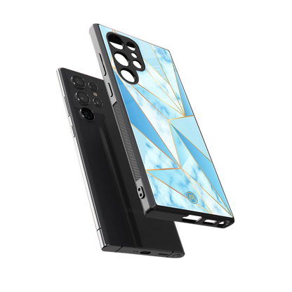 french marble back phone cover | glass case for samsung galaxy s23 ultra