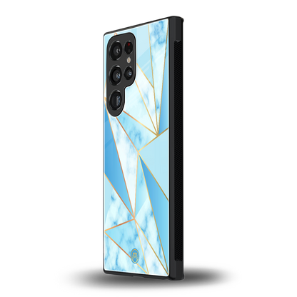 french marble back phone cover | glass case for samsung galaxy s23 ultra