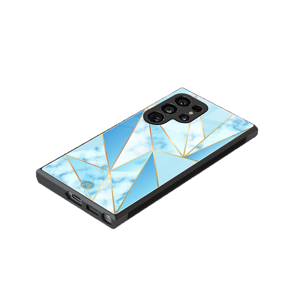 french marble back phone cover | glass case for samsung galaxy s23 ultra