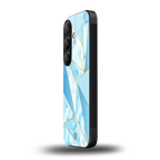 french marble back phone cover | glass case for samsung galaxy s25