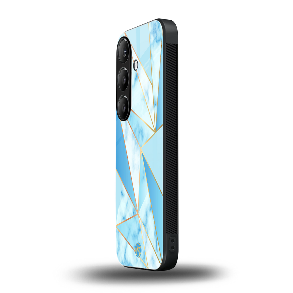 french marble back phone cover | glass case for samsung galaxy s25 plus