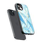 french marble back phone cover | glass case for iphone 15