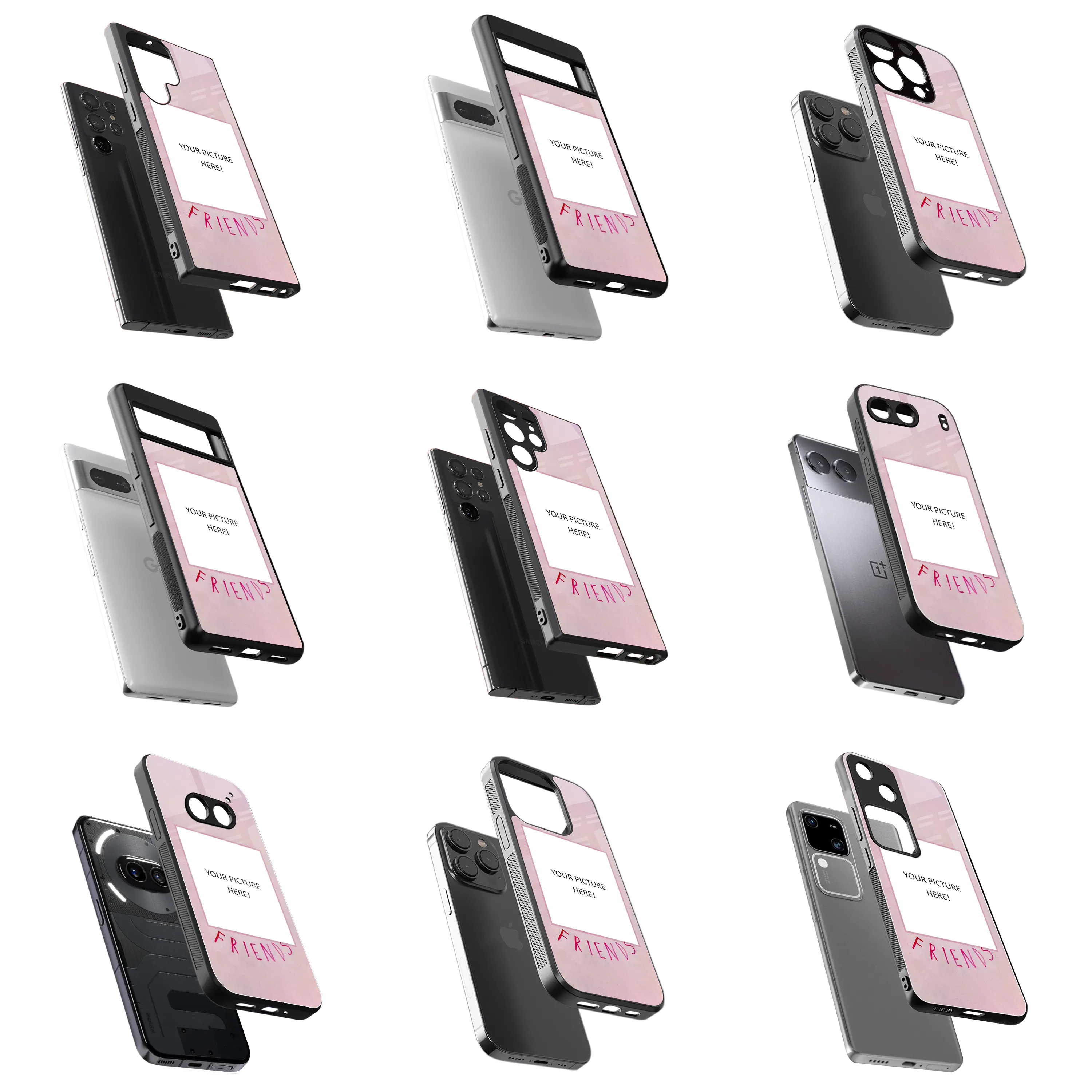 Polaroid Personalised Glass Phone Case