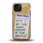 fries over salad back phone cover | glass case for iphone 13 mini