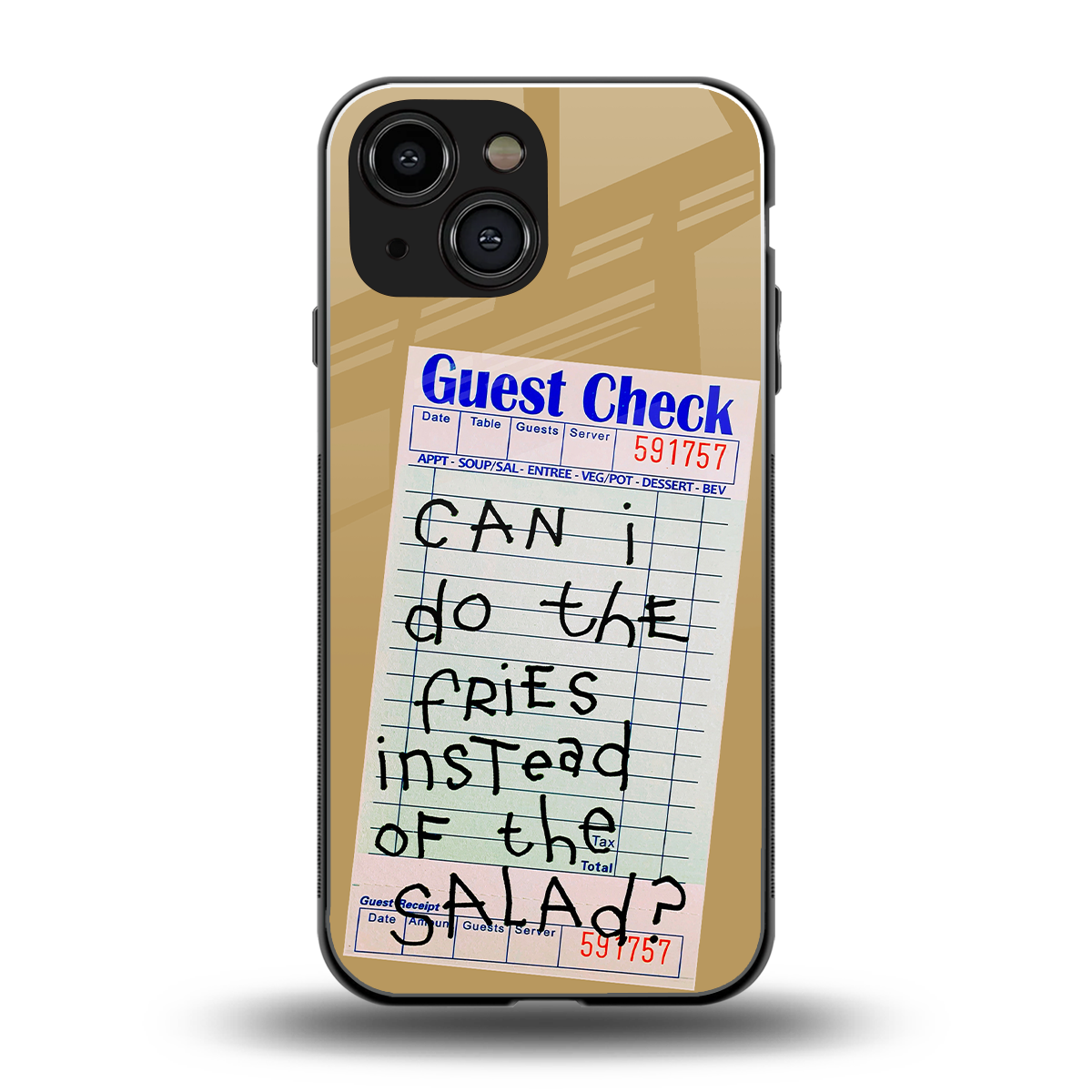 fries over salad back phone cover | glass case for iphone 13 mini