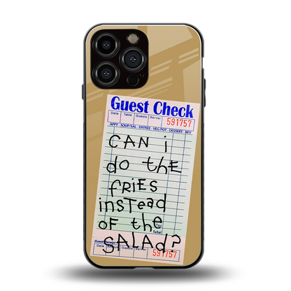 fries over salad back phone cover | glass case for iphone 13 pro max