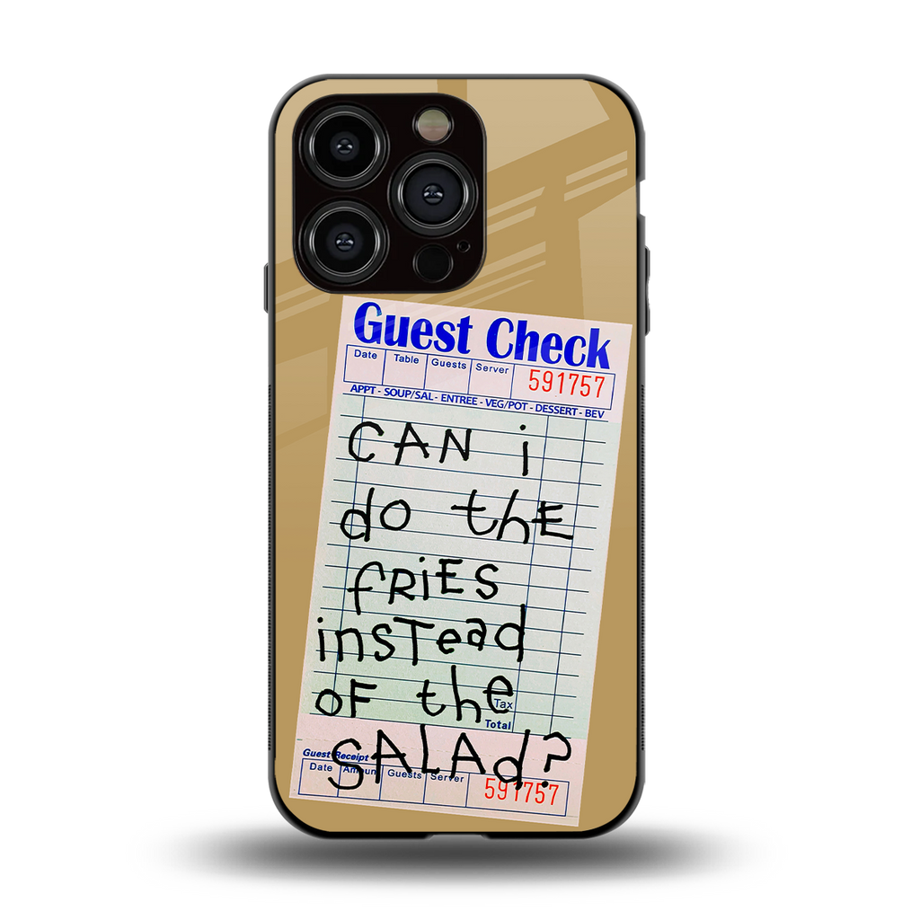 fries over salad back phone cover | glass case for iphone 13 pro