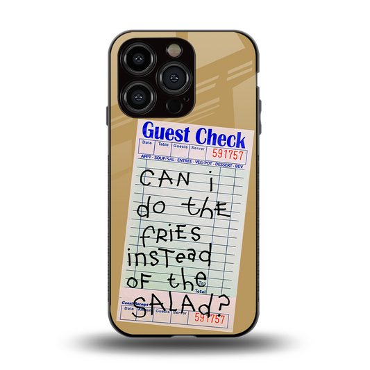 fries over salad back phone cover | glass case for iphone 13 pro