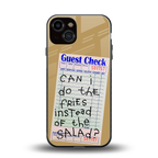 fries over salad back phone cover | glass case for iphone 13