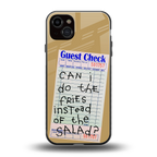 fries over salad back phone cover | glass case for iphone 14 plus