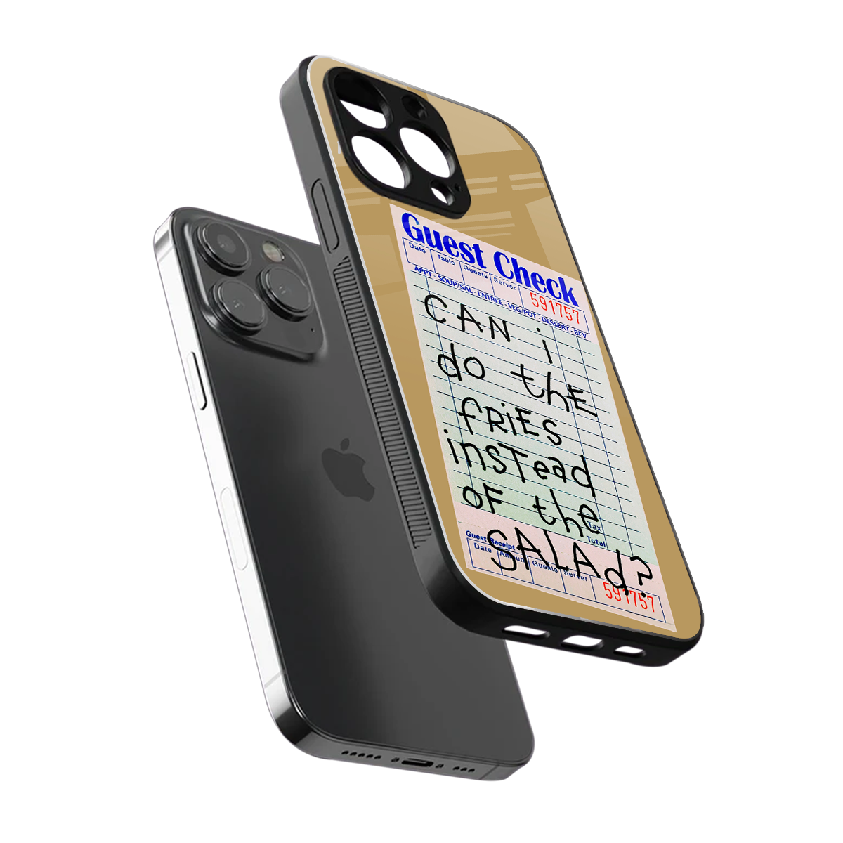 fries over salad back phone cover | glass case for iphone 15 pro max