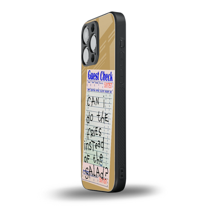 fries over salad back phone cover | glass case for iphone 14 pro max