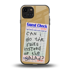 fries over salad back phone cover | glass case for iphone 15