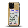 fries over salad back phone cover | glass case for iphone 16 pro max