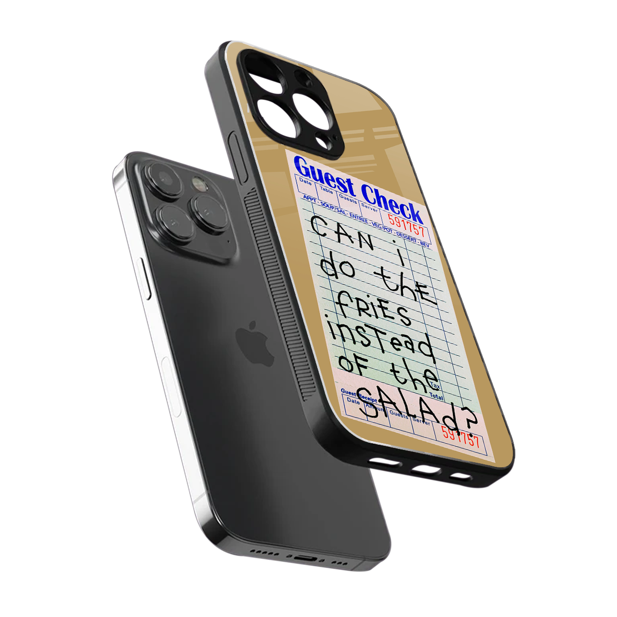 fries over salad back phone cover | glass case for iphone 16 pro max