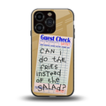 fries over salad back phone cover | glass case for iphone 16 pro