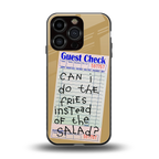 fries over salad back phone cover | glass case for iphone 16 pro