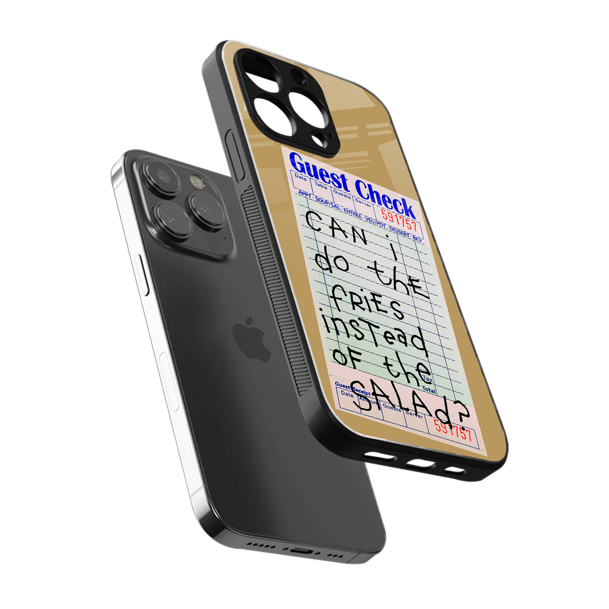 fries over salad back phone cover | glass case for iphone 16 pro
