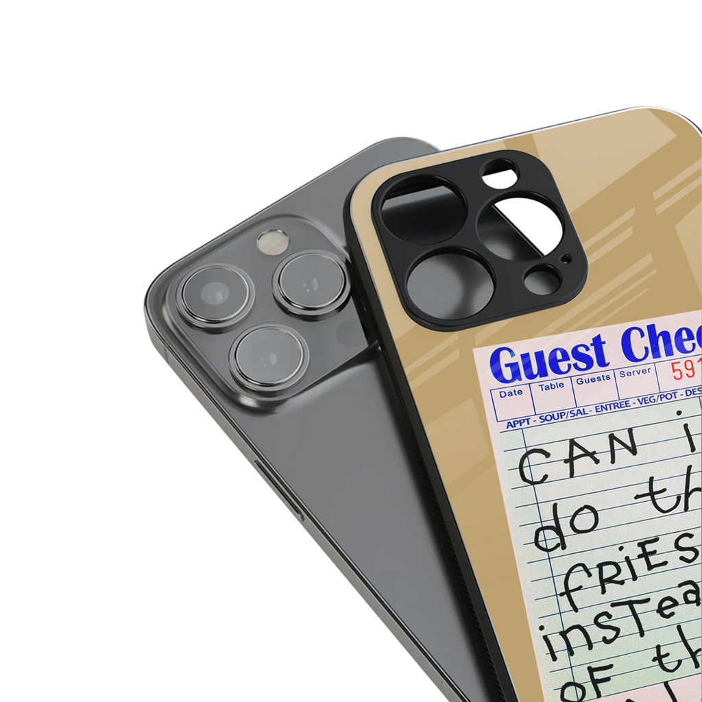 fries over salad back phone cover | glass case for iphone 16 pro